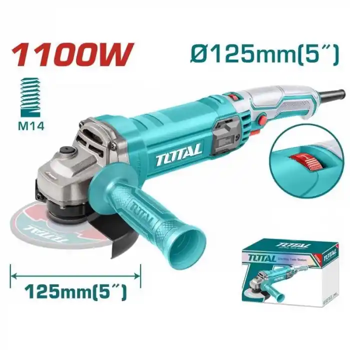 Total TG110125565 Devir Ayarlı Avuç Taşlama 125mm