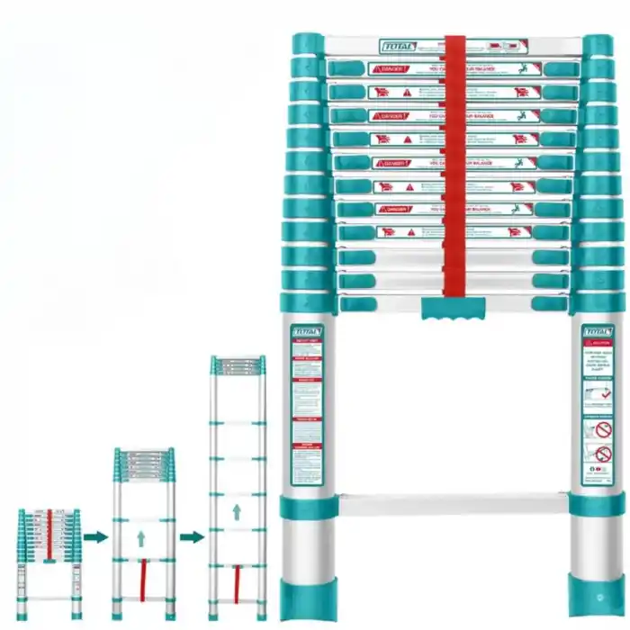 Total THLAD08121 12 Basamaklı Teleskopik Merdiven 3.78 Mt