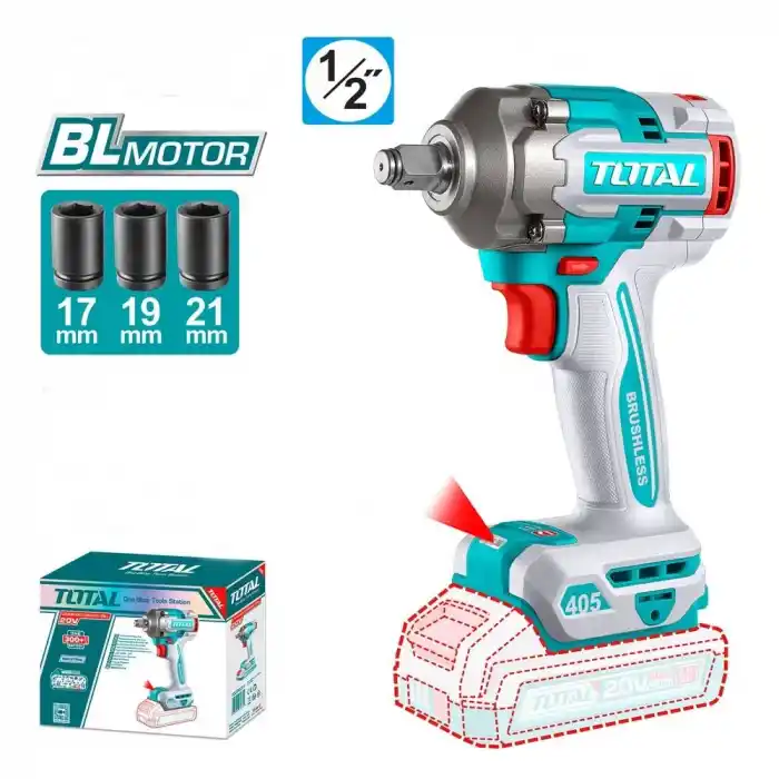 Total TIWLI20451 Solo Akülü Darbeli Somun Sıkma Sökme 405 Nm