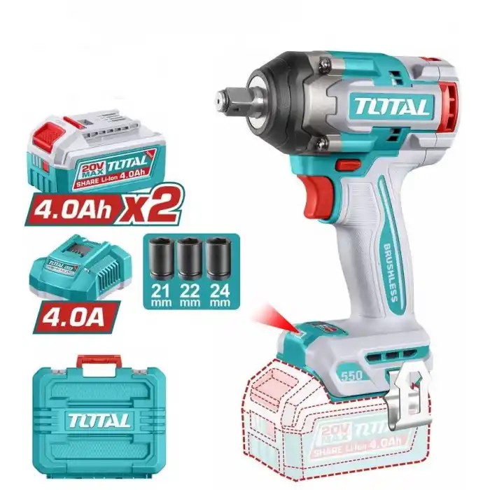 Total TIWLI2055E Akülü Somun Sıkma Sökme 550Nm