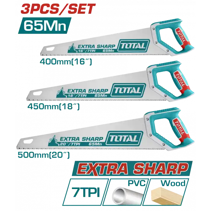 Total TOS23093 Üçlü Pala Testere Seti