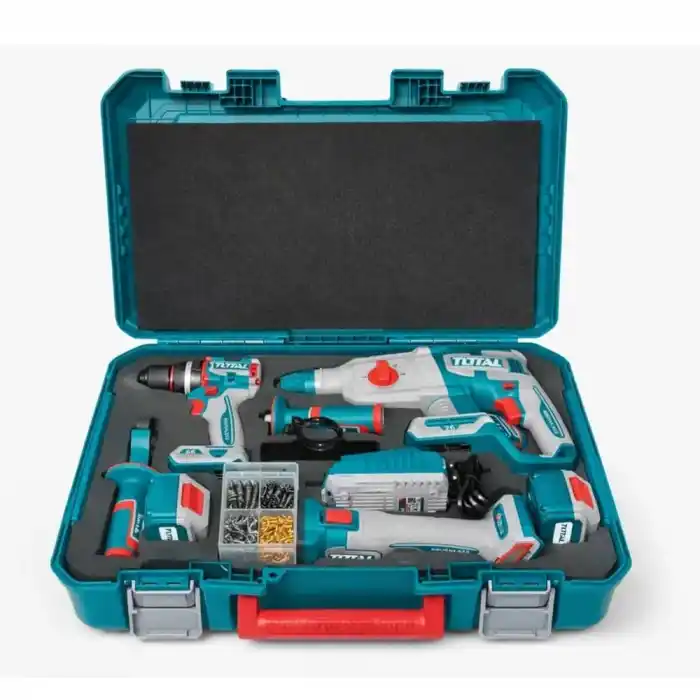 Total TOSLI241198E Akülü Kırıcı Delici+Avuç Taşlama+Darbeli Matkap Seti