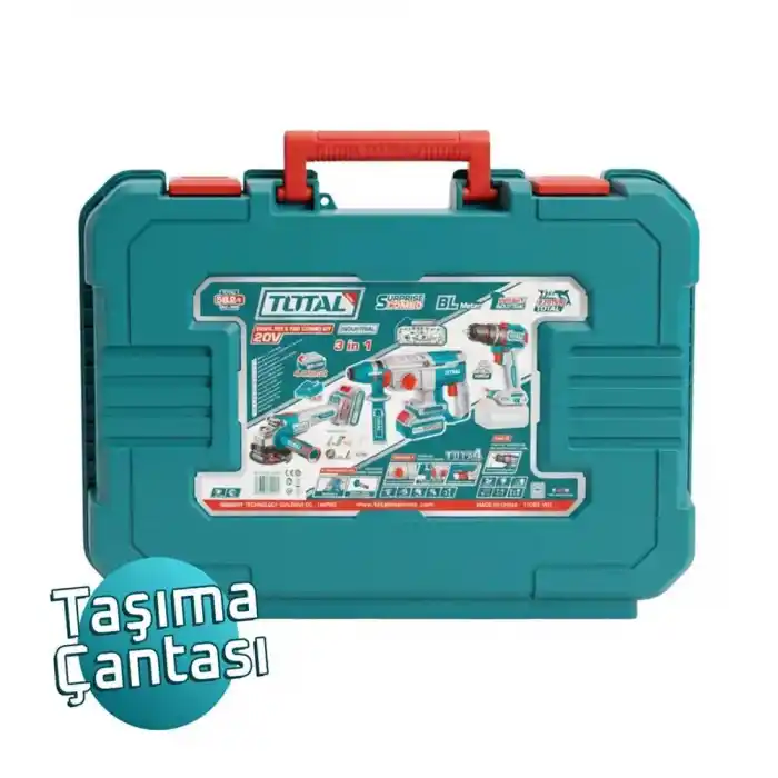 Total TOSLI241198E Akülü Kırıcı Delici+Avuç Taşlama+Darbeli Matkap Seti