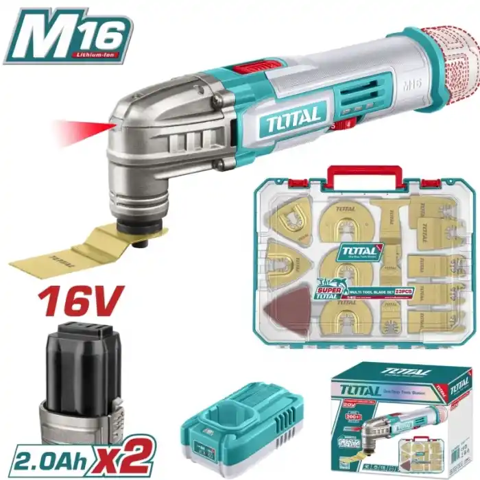 Total TOSLI241299E Akülü Çok Amaçlı Kesici Raspalama ve Aksesuar Seti