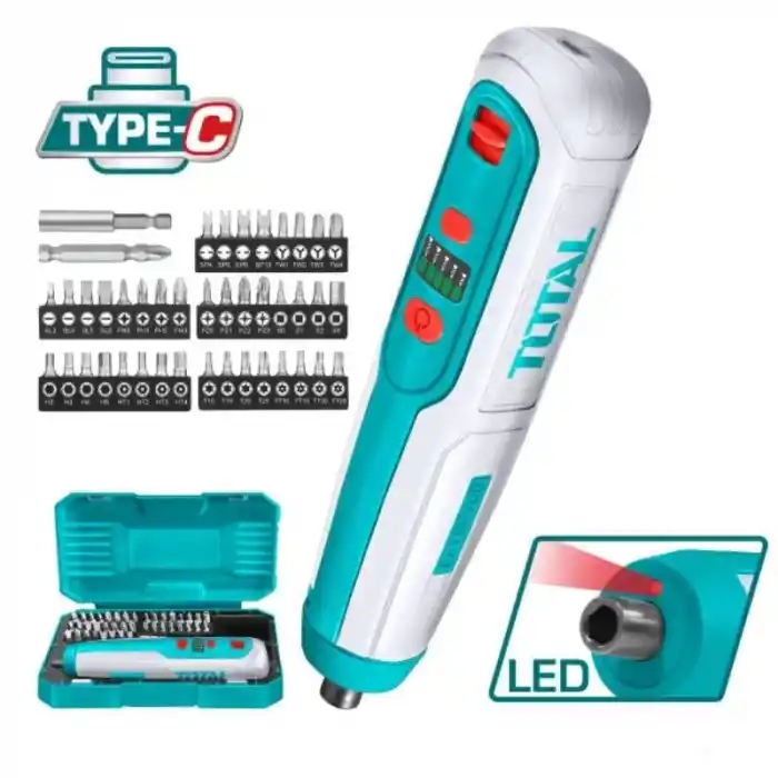 Total TSDLI04062 Uç Setli Akülü Şarjlı Tornavida Vidalama