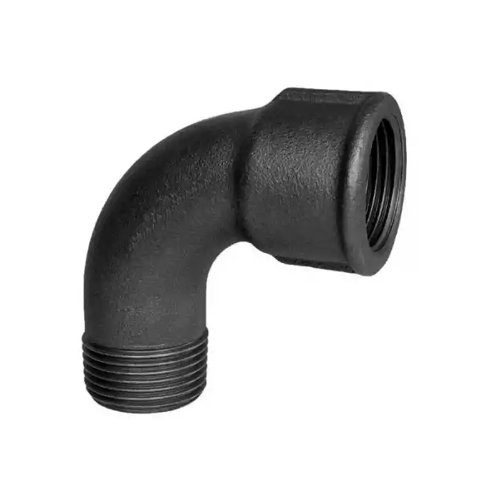 Trakya Döküm 1 1/4 Siyah İç ve Dış Dişli Kısa Deveboynu