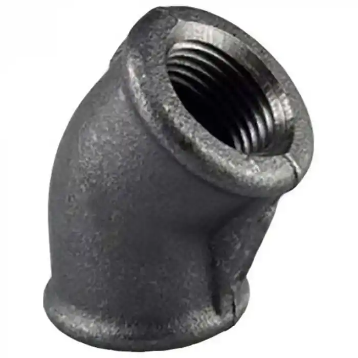 Trakya Döküm 1 Siyah Dirsek 45°