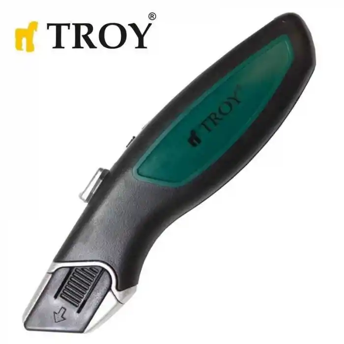 Troy 21606 Profesyonel Trapez Maket Bıçağı, 2 Yedek Bıçaklı