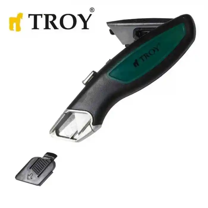 Troy 21606 Profesyonel Trapez Maket Bıçağı, 2 Yedek Bıçaklı