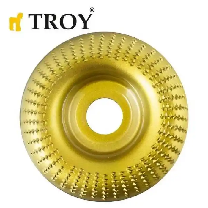 Troy 25074 Avuç Taşlama için Ahşap Aşındırıcı Törpü Diski, Toroidal 125mm