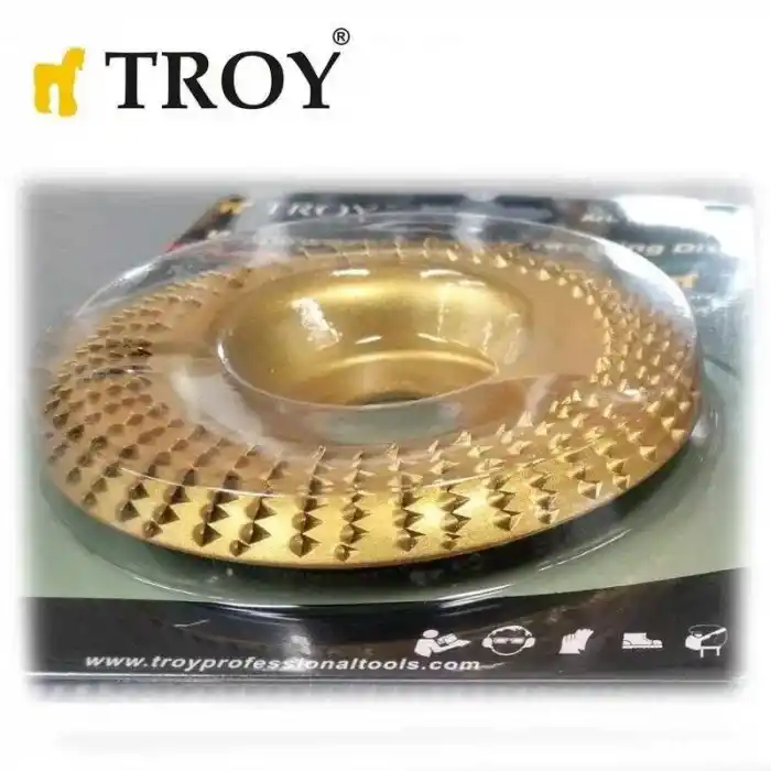 Troy 25074 Avuç Taşlama için Ahşap Aşındırıcı Törpü Diski, Toroidal 125mm