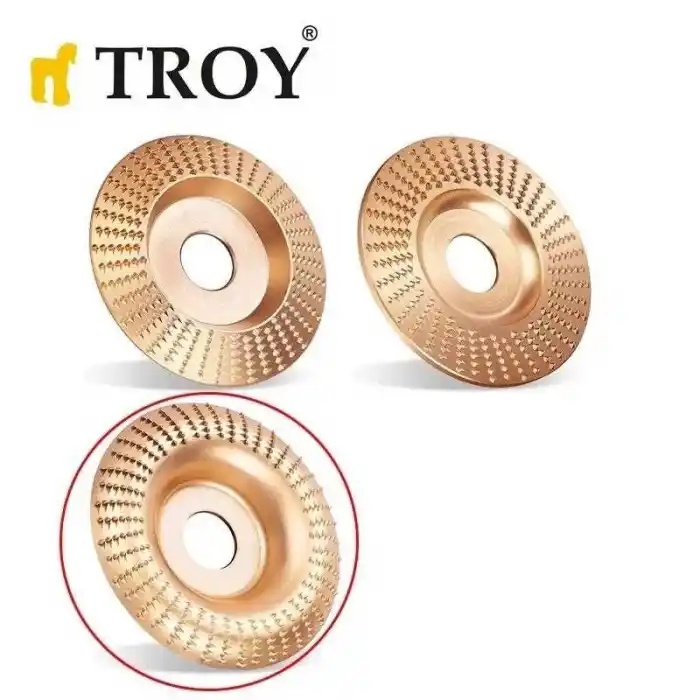 Troy 25074 Avuç Taşlama için Ahşap Aşındırıcı Törpü Diski, Toroidal 125mm