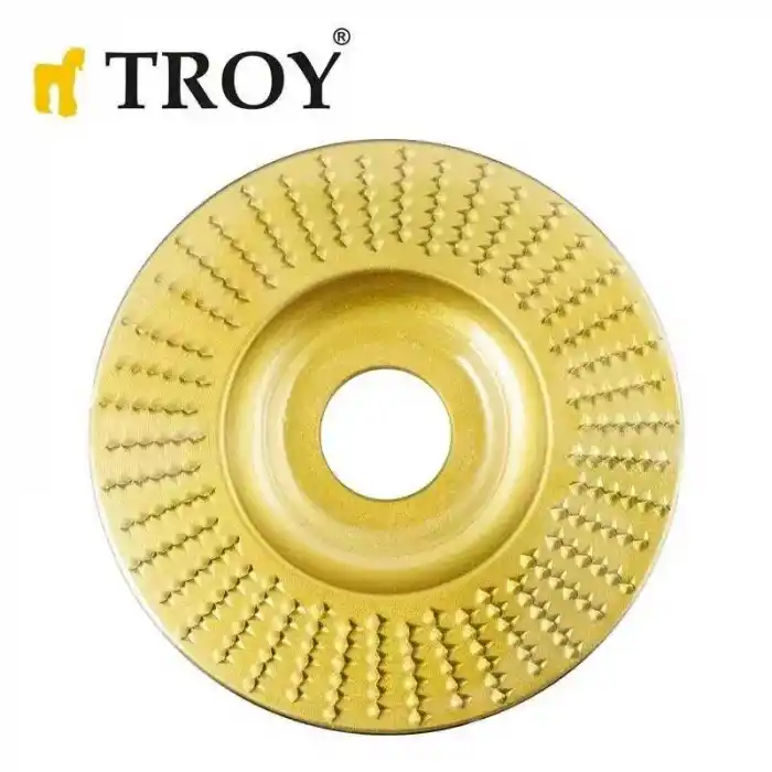 Troy 25075 Avuç Taşlama için Ahşap Aşındırıcı Törpü Diski, Düz Yassı 125mm
