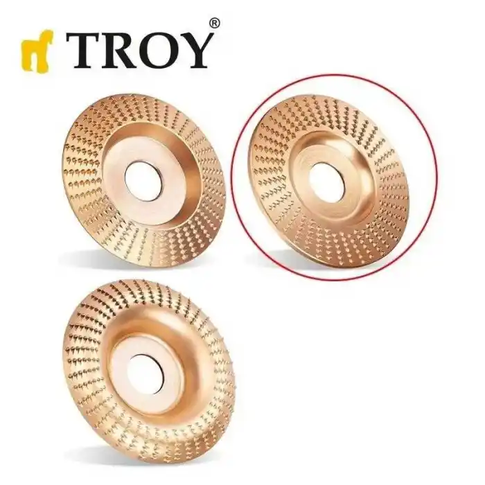 Troy 25075 Avuç Taşlama için Ahşap Aşındırıcı Törpü Diski, Düz Yassı 125mm