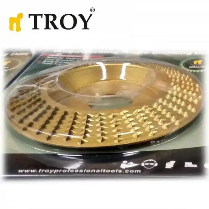 Troy 25076 Avuç Taşlama için Ahşap Aşındırıcı Törpü Diski, Trapezoidal, 125mm
