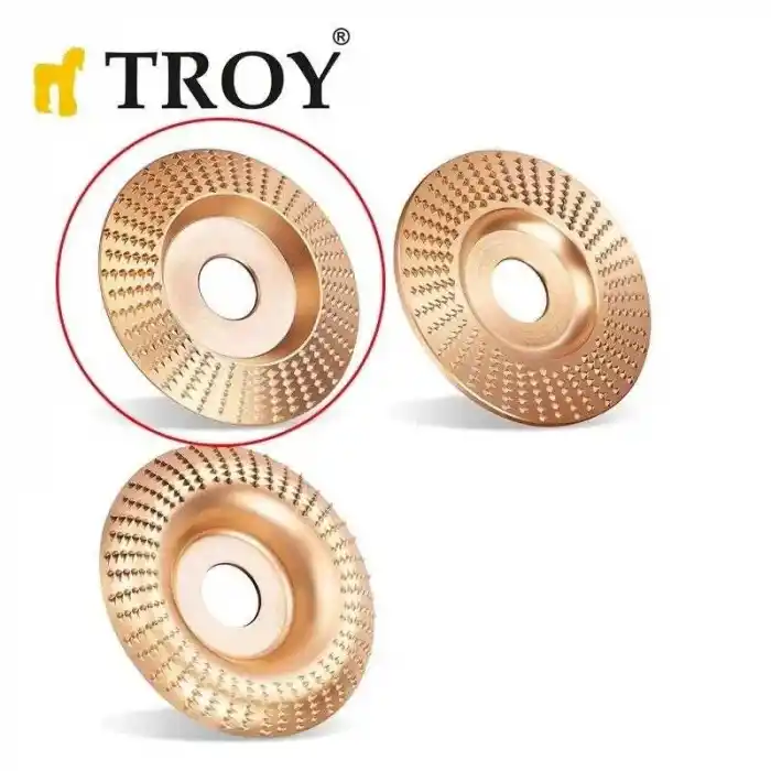 Troy 25076 Avuç Taşlama için Ahşap Aşındırıcı Törpü Diski, Trapezoidal, 125mm