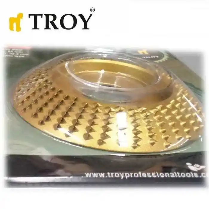 Troy 25077 Avuç Taşlama için Ahşap Aşındırıcı Törpü Diski, Yarı Küre 125mm