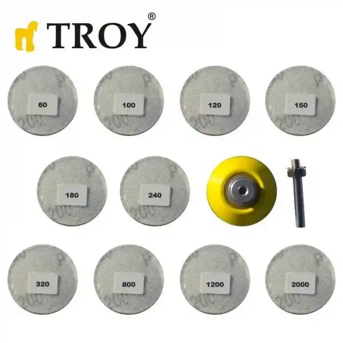 Troy 25930 Aşındırıcı Cırt Zımpara Seti, 101 Parça