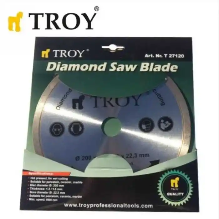 Troy 27120 Mermer Porselen Kesici Elmas Testere, 200mm