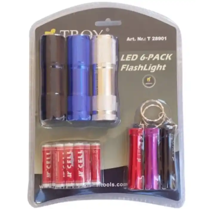 Troy 28901 LED El Feneri Seti, 6 Parça