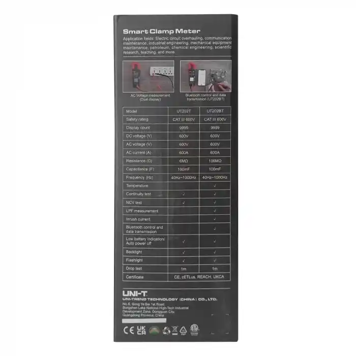 Uni-t UT202BT Dijital Bluetooth True RMS Pens Ampermetre