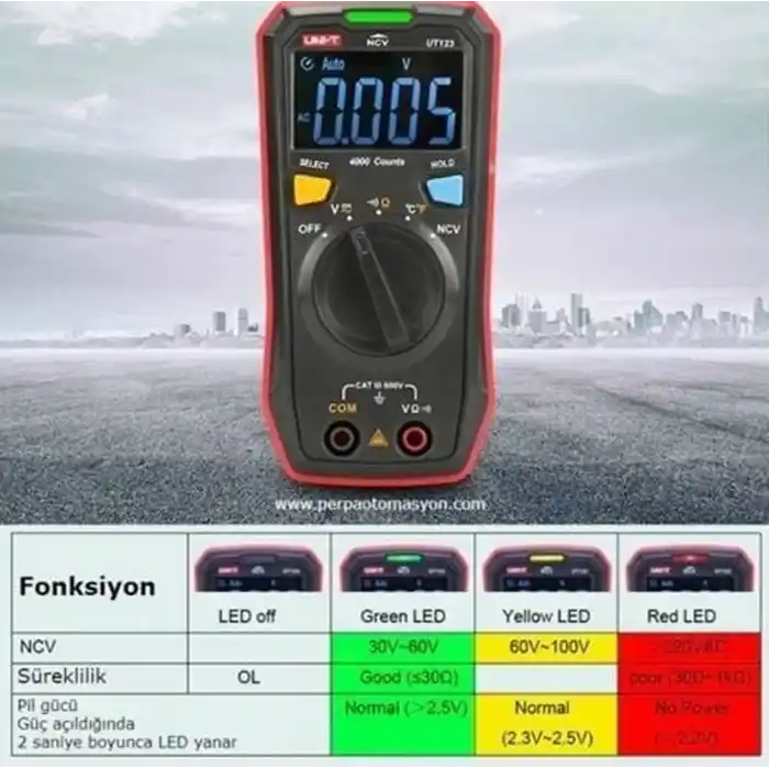 Unit UT123 Dijital Otomatik Mini Multimetre