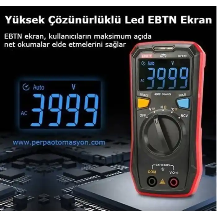 Unit UT123 Dijital Otomatik Mini Multimetre