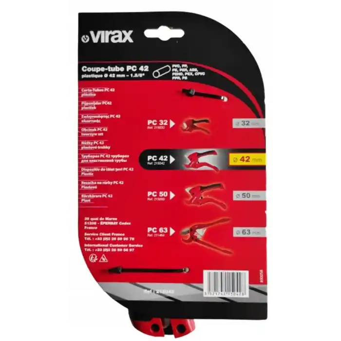 Vırax 215042 PC42 Pprc Plastik Boru Makası 42mm