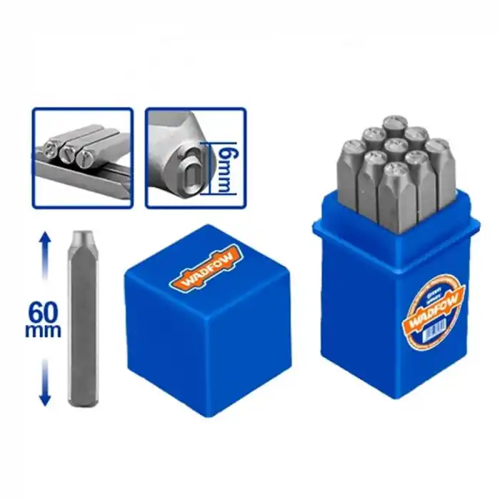 Wadfow WCC9593 Rakam Zımba Seti 9 Parça 6 mm