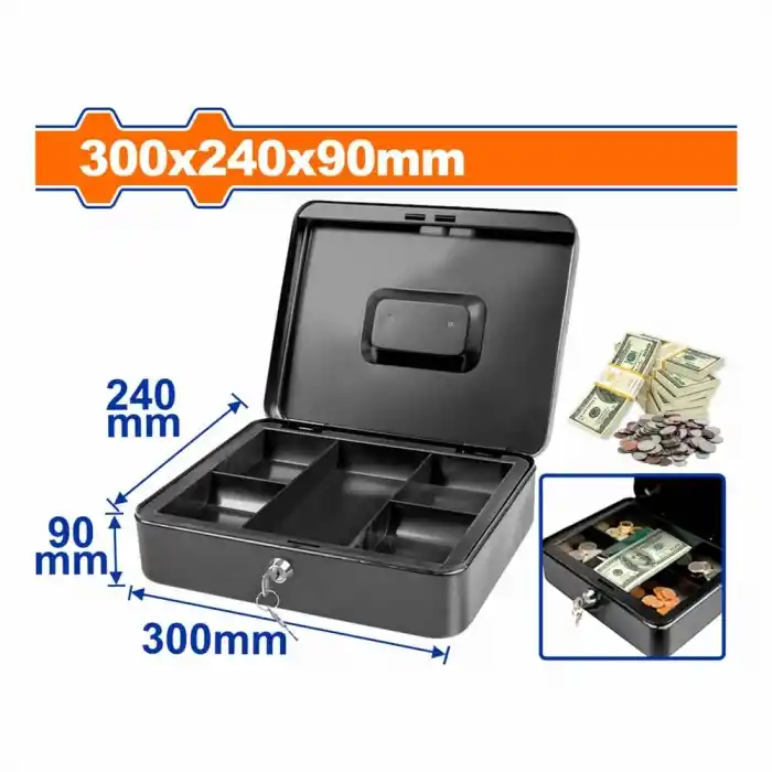 Wadfow WQQX2H05 Anahtarlı Metal Para Kutusu