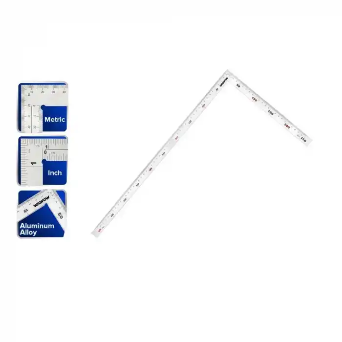 Wadfow WSR4350 Açılı Kare Gönye Cetvel 500x250mm