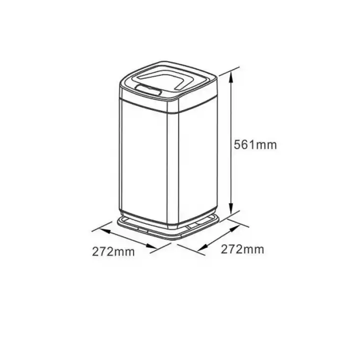Xinda GSC20 Sensörlü Paslanmaz Çelik 20 Lt Çöp Kovası