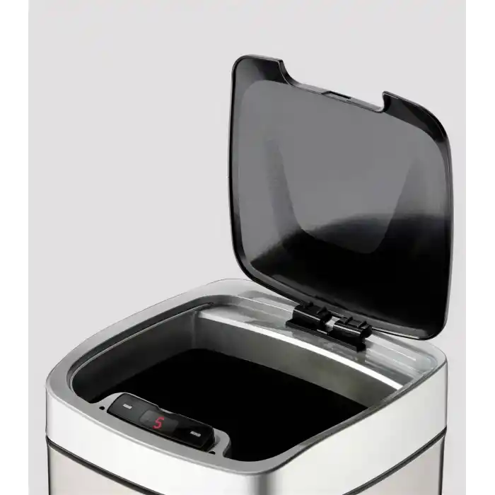 Xinda GSC9 Sensörlü Paslanmaz Çelik 9 Lt Çöp Kovası