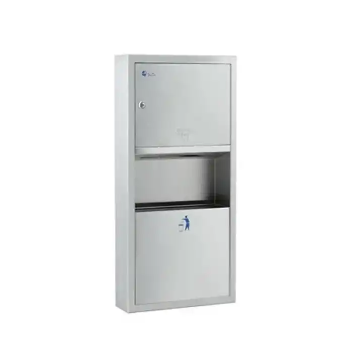 Xinda GSG36S Sıva Üstü Manuel Z Kağıt Havluluk ve Çöp Kovası Kombinasyonu