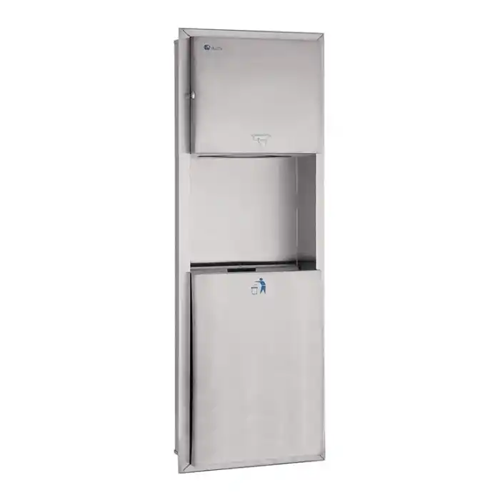 Xinda GSG63AH-R Sıva Altı Manuel Kağıt Havluluk ve Çöp Kovası Kombinasyonu