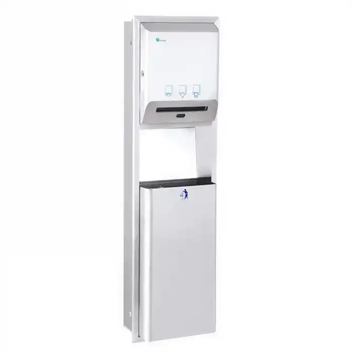 Xinda GSG63D-R Ankastre Fotoselli Kağıt Havluluk Çöp Kovası Kombinasyonu