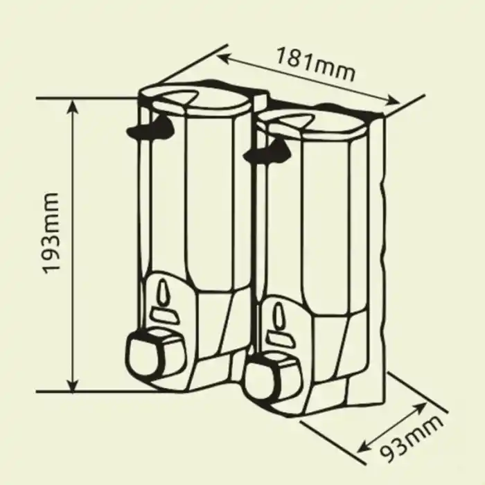 Xinda ZYQ138S Beyaz Manuel İkili Sıvı Sabun Verici