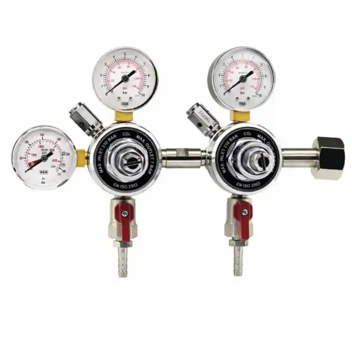 Yıldız 5072-P Çift Regülatörlü W 21.80 x 1/14 CO2 Meşrubat Regülatörü