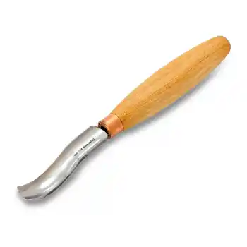 BeaverCraft K8A/14 Bükülmüş Sığ Oluklu Kısa Ahşap Oyma Iskarpelası No.8