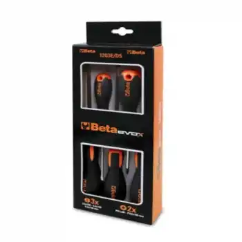 Beta 012031001 1203E/D5 5li Düz ve Yıldız Tornavida Seti