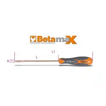 Beta 012700808 1270BA 8x200mm Kıvılcım Çıkarmaz Düz Tornavida