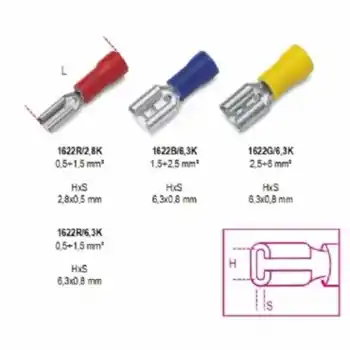 Beta 016280101 1628R/1,6K 100 Adet Kablo Pabucu Konnektör