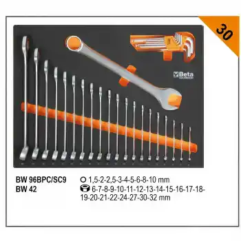 Beta C45PRO Takım Arabası için BW 5945/2024 Alet Takımı 268 Parça