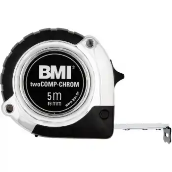 BMI 475541 Two Comp Krom Çelik Şerit Metre 5mx19mm