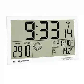 Bresser MyTime Jumbo Beyaz LCD Duvar Saati