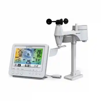 Bresser Renkli Ekranlı 5i 1 Arada Wi-Fi Meteoroloji İstasyonu Beyaz