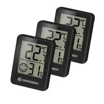Bresser Temeo Hygro Gösterge 3lü Set siyah