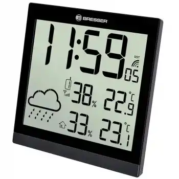 Bresser TemeoTrend JC LCD RC Siyah Duvar Tipi Meteoroloji İstasyonu