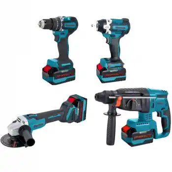 Catpower 1580 Akülü Matkap+Somun Sıkma+Kırıcı Delici+Avuç Taşlama Seti