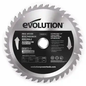 Evolution FW185TCT-40 İnce Ahşap Daire Testere Bıçağı 185mm